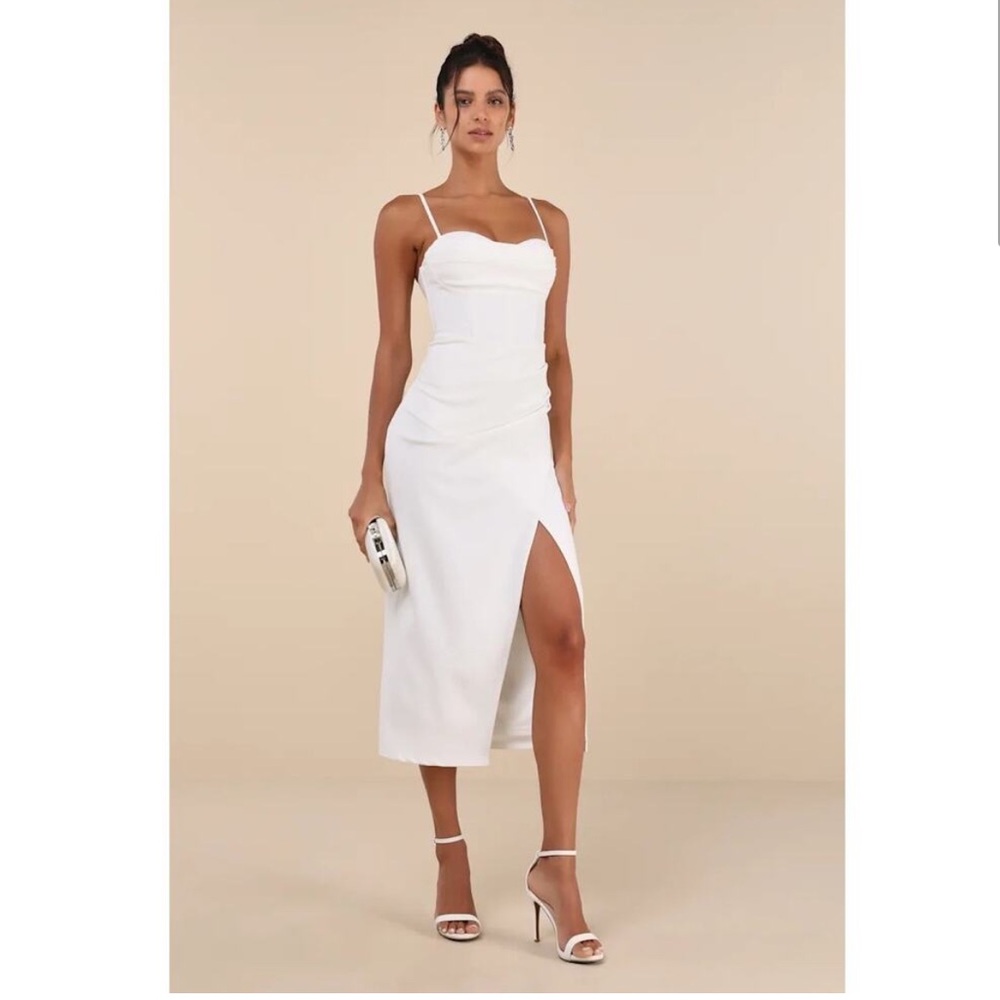 Lulu's Strapless White Dress